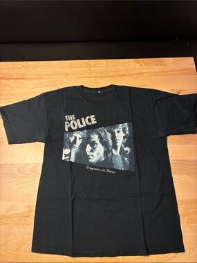 The Police “Reggatta de Blanc” Black Graphic Band T-Shirt rock music